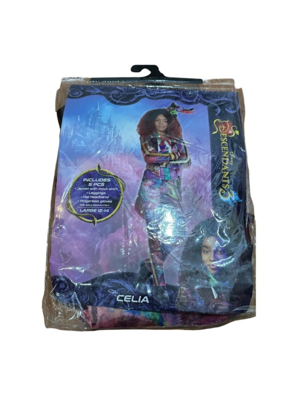 Disney Descendants 3 Celia Costume Girls 12-14 Multicolor Jacket Leggings Hat